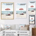 thumbnail image 4 of Designart "Beach Umbrella Coastal Red painting II" Nautical & Beach Floater Framed Canvas Print, 4 of 7