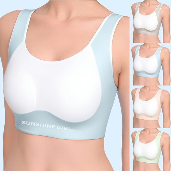 MUXiin Girls Bras Size 14-16 Padded Seamless Sports Bra Crop Top for Girls Lightweight Training Camisole Athletic Wear Cotton First Bras For Girls