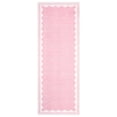 thumbnail image 4 of GlowSol 2.5'x8' Scalloped Pattern Runner Rug Solid Runner Rugs Non Slip Bedroom Runner Rug for Hallway Kitchen, Pink, 4 of 7