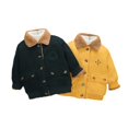thumbnail image 4 of Abrigo de pana para niños, estilo occidental, chaqueta gruesa de moda para bebés, abrigo de invierno con forro polar y acolchado de algodón para niños, 4 of 6