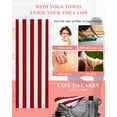 thumbnail image 5 of Red Stripes Yoga Towel for Hot Yoga Non Slip, Simple Red White Texture Yoga Mat Towel Absorbent Yoga Sweat Towels Microfiber Hot Yoga Blanket for Bikram Pilates 26"x74", 5 of 7