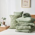 thumbnail image 4 of Davulos King Size Comforter Set Sage Green, 7 Pieces Bed in a Bag with Comforter Sheets Pillowcases & Shams ,Lightweight King Bedding Sets, 4 of 7