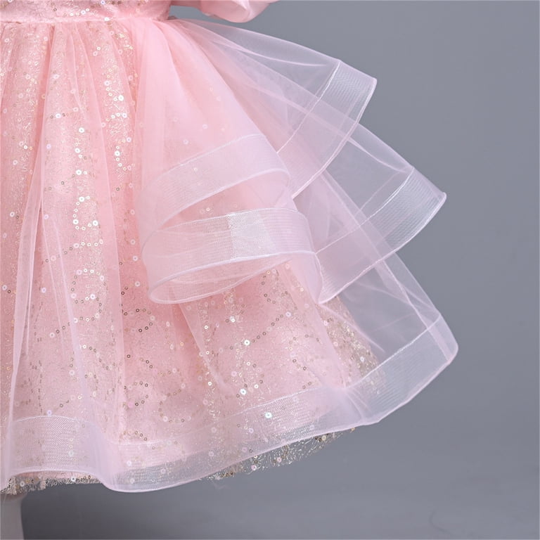 open lace back dress Elegant Pink Baptism Dress for Girls with JacketThe Palm Beach Baby