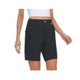 thumbnail image 5 of Mapamyumco Women’s Hiking Shorts Quick Dry Stretch for Golf Outdoor Camping Travel, Zipper Pockets Black Heather M, 5 of 7