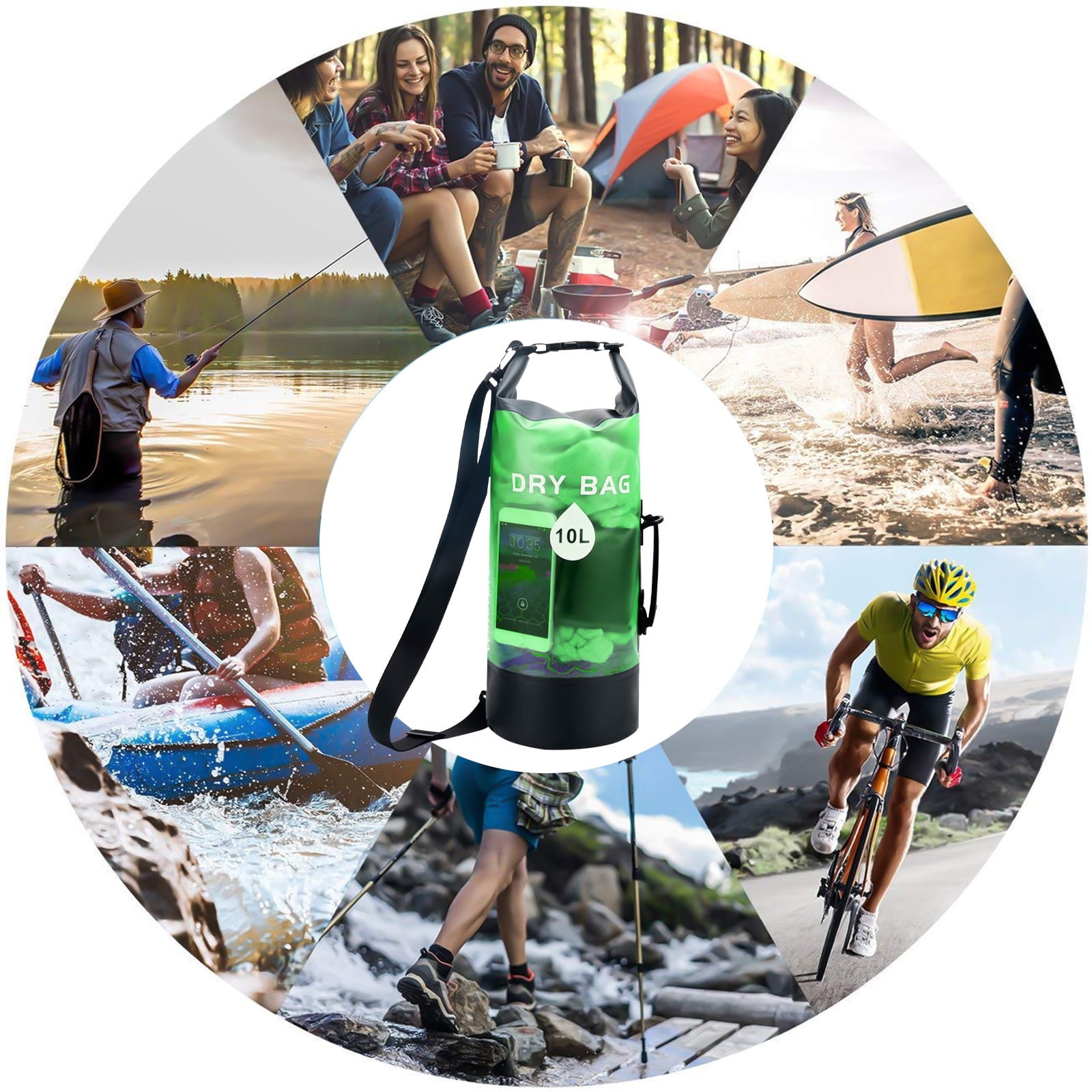 Beach Bag Tote Outdoor Sports PVC Bag, Swimming Beach Bag, Hiking Bag, Drifting Bag Wet And Dry Separation Backpack Ideal For Beach Gym Travel Swimming