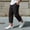 (Casual 42)Black, variant on Mens Pants Casual Trousers Summer Fashion Loose Exercise Drawstring Waist Pocket Slitted Bottoms Beach Full Length Pants