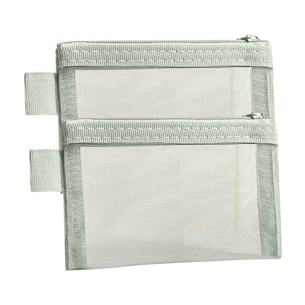 pstuiky Bolsa de almacenamiento pequeña, tridimensional y transparente de malla. Multifuncional y portátil, ideal para cosméticos, joyas, artículos de papelería y artículos de viaje. Ligera.