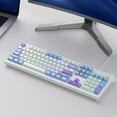 thumbnail image 3 of MageGee Creamy Keyboard,K2 Keyboard Wired Rbg Backlit 104 Keys Waterproof Ergonomic Keyboards,PC for PC/Laptop/Mac, 3 of 7