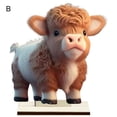 thumbnail image 2 of PENGXIANG Christmas Ornament Holiday Decoration Ornament Handcrafted Wooden Highland Cow Cartoon Ornament Adorable Design Exquisite, 2 of 5