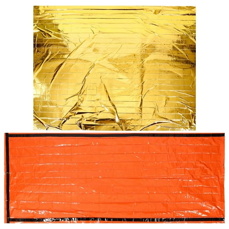 RENACLIPY Survival Sleeping Blanket 1 Set Lightweight Aluminum Foil Emergency Outdoor Camping Gear
