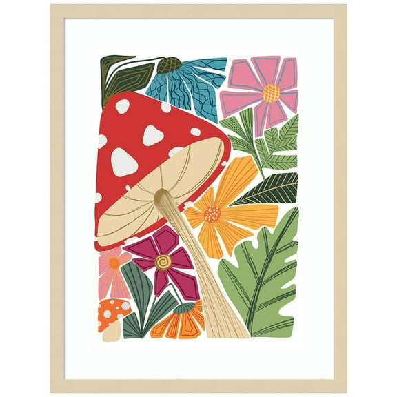 Amanti Art Wild Garden 3 Wood Framed Wall Art Print