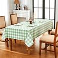 thumbnail image 7 of BALCONY & FALCON Rectangle Gingham Tablecloth Yarn Dyed Checkered Table Cloth, Blue Green, 55" x 95", 7 of 7