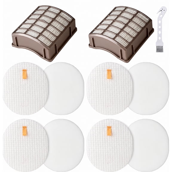 1 Hepa & 1 Foam & Felt Compatible Shark Navigator Professional (NV70, NV80, UV420) & Rotator Professional XL Capacity (NV90, NV95) - XFF80 XHF80