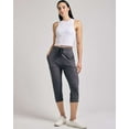 thumbnail image 6 of 3-Pack: Women's Capri Silky Soft Joggers Cuffed Athletic Comfy Casual Sweatpants with Pockets (Available in Plus Size), 6 of 7