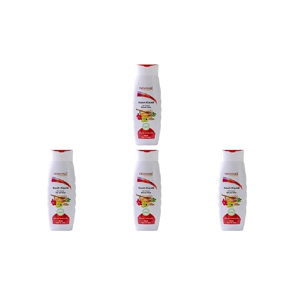 Pack Of 4 - Patanjali Kesh Kanti Silk And Shine Shampoo - 200 Ml (6.76 Oz)
