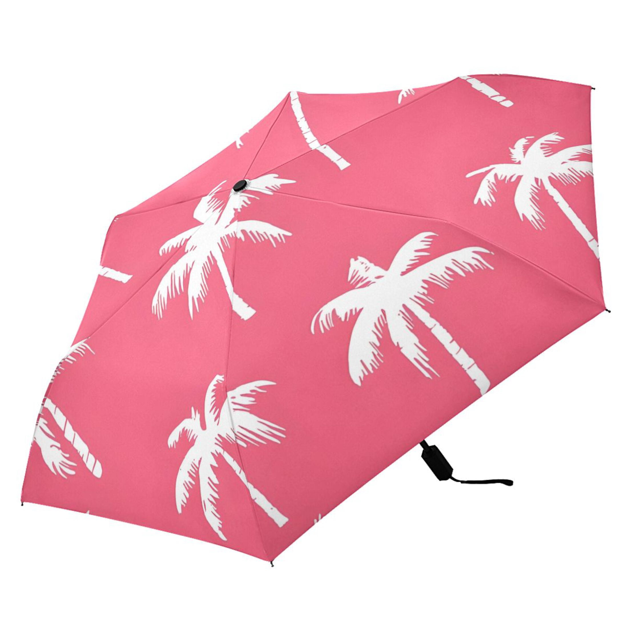 ALAZA Palm Tree-a3 UPF 50+ Compact Folding Umbrella for Rain Travel Umbrella Packable