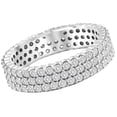 thumbnail image 4 of Pompeii 3 1/2ct 3-Row Lab Grown Diamond Eternity Ring 14K White Gold (F,VS), 4 of 4
