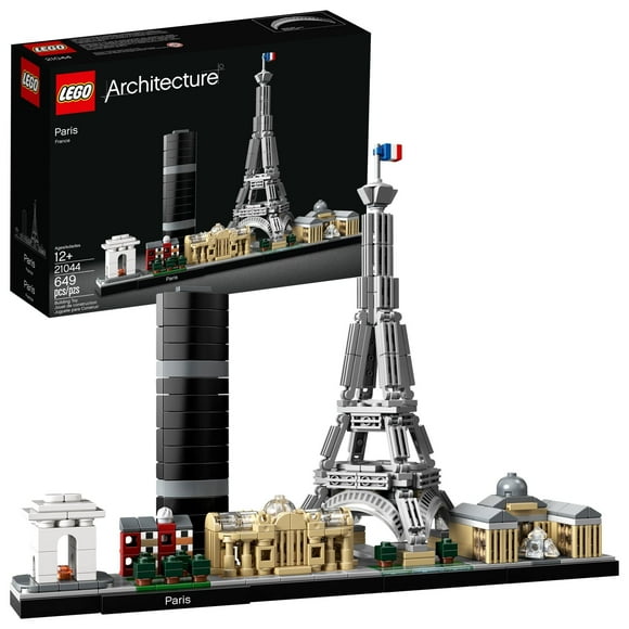 LEGO Architecture Paris Skyline, Collectible Model Building Kit with Eiffel Tower and The Louvre, Skyline Collection, Office Home Décor, Unique Gift to Unleash Any Adu