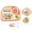 orange, variant on A bamboo fiber children's tableware set baby divided plate cartoon five-piece set
