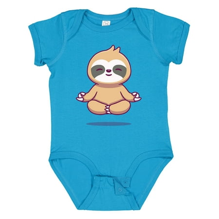 

Inktastic Meditating Sloth Boys or Girls Baby Bodysuit