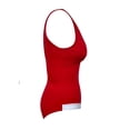 thumbnail image 3 of Traje de Baño Ocean Pacific para Mujer Completo con Textura, Escote en V con Contraste Rojo Talla G, 3 of 4