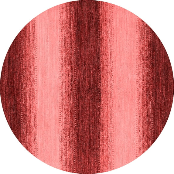 Ahgly Company Machine Washable Indoor Round Abstract Red Modern Area Rugs, 5' Round