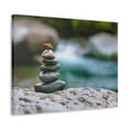 thumbnail image 5 of Rocks Stacked in Balance Forest Floral Nature Photography Canvas Wall Art for Home Decor Ready-to-Hang, 5 of 18