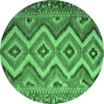 thumbnail image 1 of Ahgly Company Indoor Round Southwestern Emerald Green Country Area Rugs, 8' Round, 1 of 4