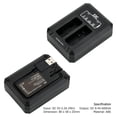 thumbnail image 2 of Cargador de batería JJC EN-EL14a EN-EL14 USB de doble ranura para Nikon, 2 of 9