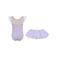 thumbnail image 6 of Haitryli Ballet Gymnastics Dance Leotards for Girls Kids Ballerina Outfit Dress with Sequins Tulle Tutu Skirt Lavender Leotard&Skirt 120/S, 6 of 7