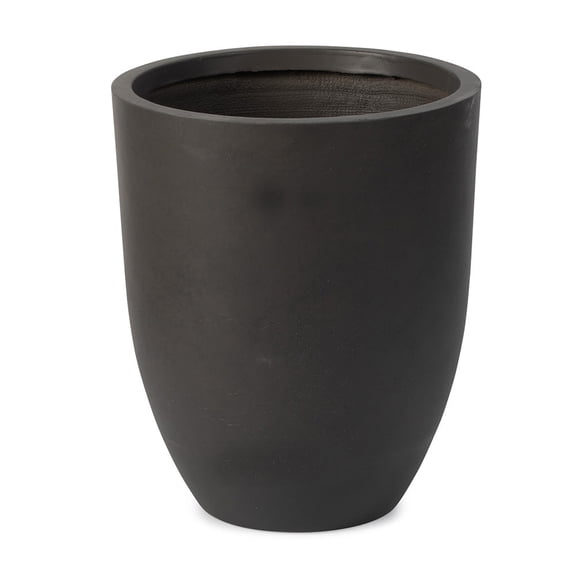 Ash & Ember 18" Laurel Charcoal Planter, Lightweight Fiberstone Composite with Weather-Resistant Finish