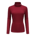 thumbnail image 2 of SSLR Turtleneck Thermal Shirts for Women Long Sleeve Tops Fleece Lined Shirt Mock Neck Base Layer 2 Pack, 2 of 6