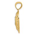 thumbnail image 2 of FB Jewels 14K Yellow Gold and Rhodium Filigree Heart Pendant, 2 of 4