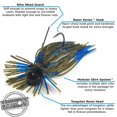thumbnail image 3 of Harmony Fishing - Tungsten Resin Finesse Jigs Modular Skirt Kit - 3 Finesse Jigs, 4 Skirts, 5 Bait Pegs 1/4oz, 3 of 6