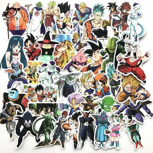 Pegatinas de PVC impermeables de Anime de dibujos animados para la etiqueta del teléfono de la maleta del coche