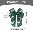 thumbnail image 3 of Festive Multi Loop Ribbon Bow Pendant With Holiday Print Polyester Ornament For Tree Garland Box And Winter Festival Decoration, 3 of 9