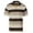 Brown, variant on Mens Wide Striped Polo Shirt - Contrasting Collar Short Sleeve Yarn Dye
