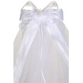 thumbnail image 3 of Little Girls Dangling Cross Rhinestone Tiara Princess Communion Veil White, 3 of 3