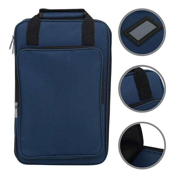 Soimiss Durable Navy Drumstick Storage Pouch for Regular Sticks and Mallets