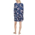 thumbnail image 7 of Ocean Pacific Women's Lounge Set Waves for Days Long Sleeve Tiered Dress, Navy Tie Dye, L, 7 of 7