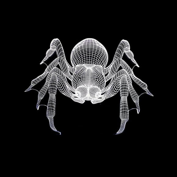 3D Night lamp, 3D lamp 3D Illusion Night Lights 3D Airplane Optical Illusion Desk Lamp 7 Color USB Touch Switch Desk Night Light (Spider) A29-1040