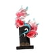 thumbnail image 3 of Escultura de pez koi, centro de mesa de resina, adorno de escritorio para la entrada del gabinete Rosa roja, 3 of 9