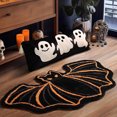thumbnail image 5 of Halloween Bat Carpet Gothic Bathroom Mat Soft Area Rug for Front Door Living Room Bedroom Machine Washable Non- Decorative Mat, 5 of 5