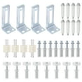 thumbnail image 1 of Unique Bargains 32pcs Bifold Door Hardware Kit Include Top & Bottom Pivot, Bracket & Guide Wheel Bi-fold Closet Door Hardware Kit, 1 of 6