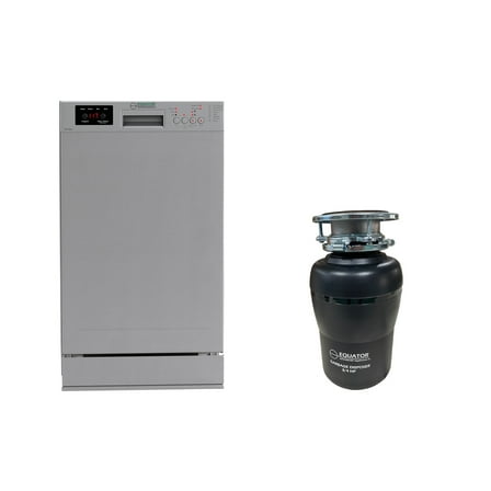 Equator 18 in Dishwasher 10 place QUIET 110V E-Star ADA 3/4 HP Garbage Disposer