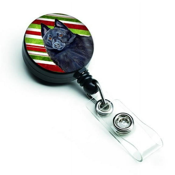 Carolines Treasures LH9249BR Schipperke Candy Cane Holiday Christmas Retractable Badge Reel