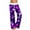 Purple, variant on LUOGENLI Female Casual Pants Womens Slacks Valentine's Day Printed Love Print Drawstring Waist Wide Leg Slacks Home Trousers Cotton Casual Pants Women Summer Set Purple M