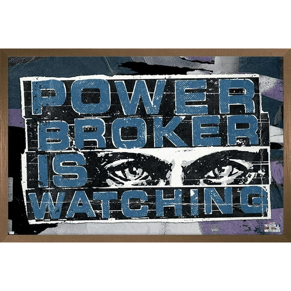 Marvel Falcon and Winter Soldier - Power Broker Watching 1 Wall Poster, 22.375" x 34", Framed