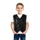 thumbnail image 4 of Gibobby Camisa&nbsp;Vaquera Chaleco sin mangas para fiesta de disfraces con y lentejuelas informales para niños y niñas(Negro, 8-9 Años), 4 of 5