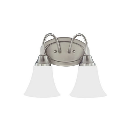 

2 Light Wall Bath Sconce-Brushed Nickel Finish-Incandescent Lamping Type Bailey Street Home 73-Bel-1187052